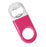 Mini Bottle Opener / Bar Key - Pink Vinyl Rubber Grip