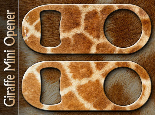 Mini Speed Bottle Opener / Bar Key - Giraffe Print