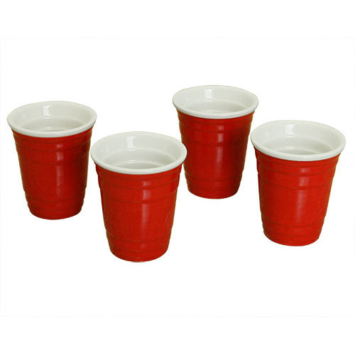 Red Cup Living Shot Glasses | Durable Glass Shooter Cups | Strong & Sturdy  Small Red Solo Cup | BPA Free, Eco Friendly Cups, Easy to Carry | Mini Red