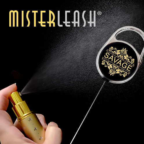 Mister Leash™ - Retractable and Refillable Gold Sanitizer Atomizer - Savage Design