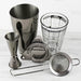 Mix Master™ Bar Set - Gun Metal Black - 5 Piece w/ Recipe Glass Options