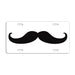 Mustache Themed License Plates - White