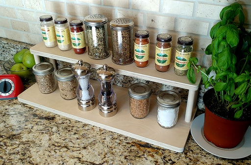 Counter Caddies™ - NATURAL - 24" STRAIGHT Shelf - Culinary / Spice Rack 