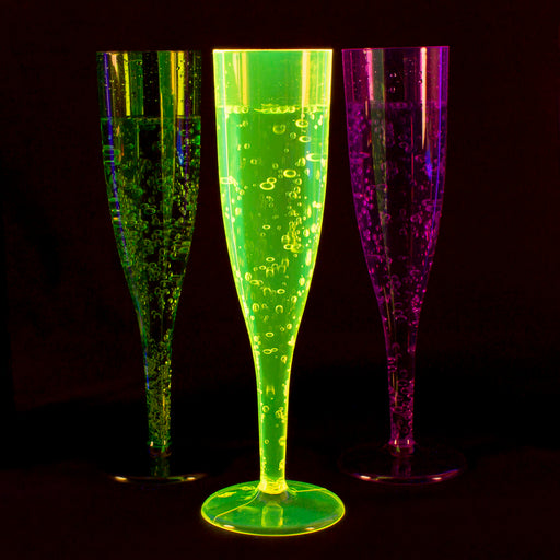 1 Piece Neon Pack of Champagne Glasses - 12 count - 5oz