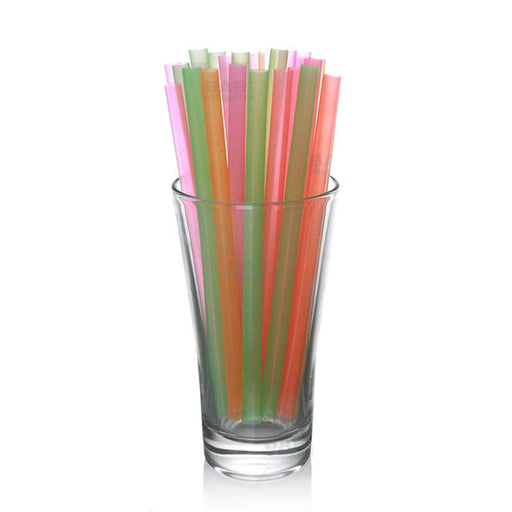 24 coloured fruit light-up umbrella straws Plastic drinking straws Unique  flexible drinking straws Party accessories