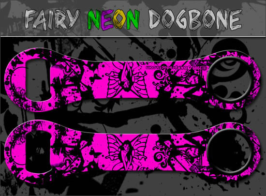 Dog Bone Bottle Opener / Bar Key - Neon Tribal Fairy - Color Options
