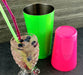 BarConic® Cocktail Shaker Set - 28oz / 18oz Weighted Tins - Neon Green / Neon Pink