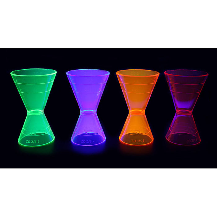 Jiggers - Plastic With Measuring Lines - under Black Light