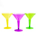 2 Piece Martini Glasses - Assorted Neon - 12 count - 9 ounce