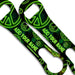 Neon Green Custom peace signs bar key