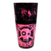 Cocktail Shaker Tin - Printed Designer Series - 28oz weighted - NEON Pink Checkered Skull