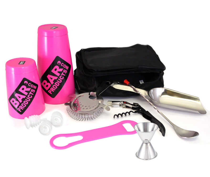 Neon Pink Tipsy Bartender Bar Package Set