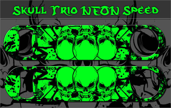 Speed Bottle Opener / Bar Key - Neon Skull Trio - Color Options