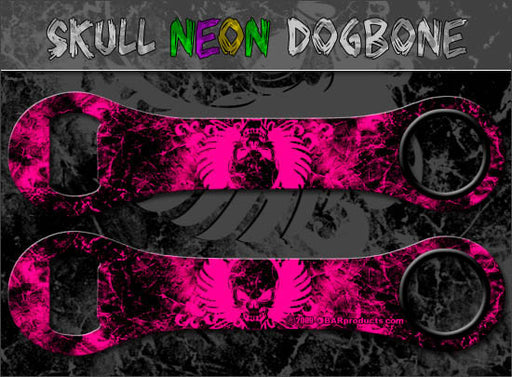 Winged Skull - Neon Pink  	