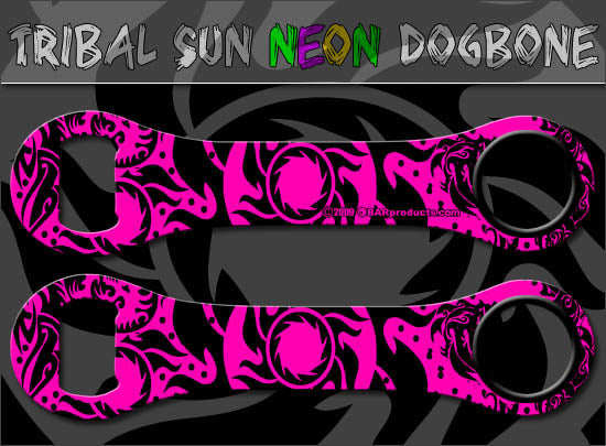 Neon Tribal Sun Dog Bone Opener