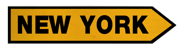 New York Wood Arrow Sign- Right
