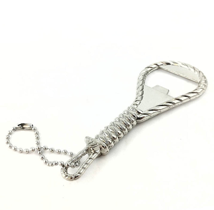 BarConic® Handheld Bottle Opener - Rope Themed - Silver
