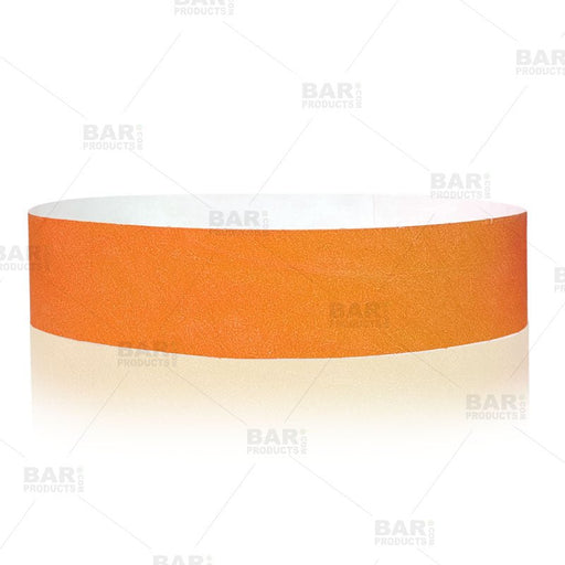 Paper Wristbands - Neon Orange - Box of 500