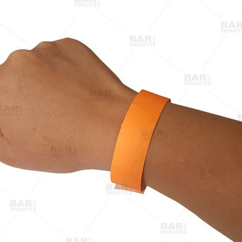 Disposable Wristbands - Neon Orange