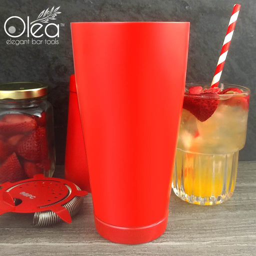 Olea™ Cocktail Shaker - Metallic Red NEON - 28oz Weighted 
