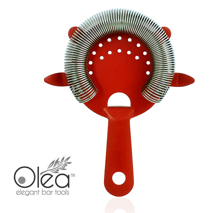 Olea™ Cocktail Strainer - 4 Prong - Metallic NEON Red