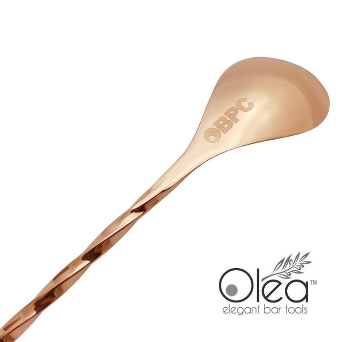 Olea™ Copper Plated Bar Spoon - Trident Fork Tip - 40cm Length