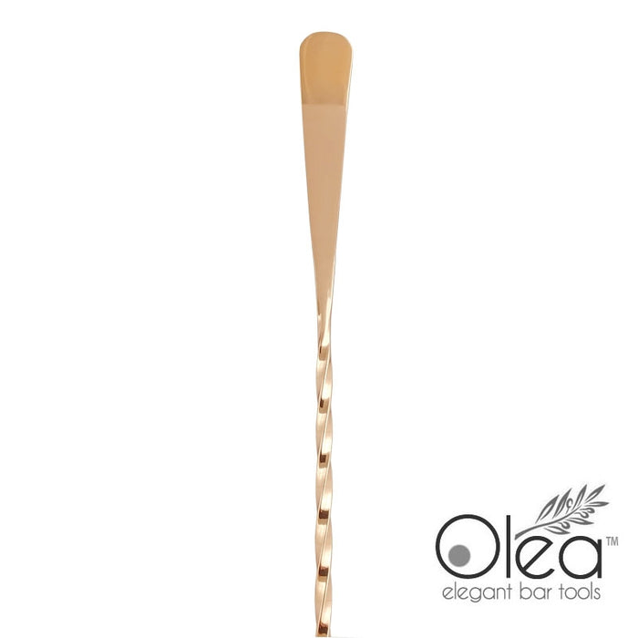 Olea™ Copper Plated Bar Spoon - Bent Tip - 40cm Length