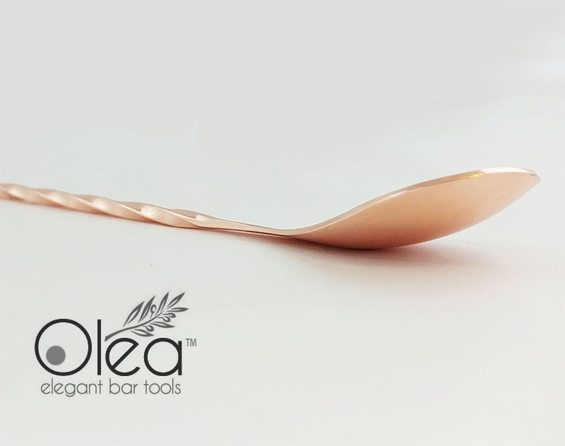 Olea™ Copper Plated Bar Spoon - Weighted Tip - 50cm Length — Bar Products