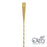 Olea™ Gold Plated Bar Spoon - Bent Tip - 30cm Length