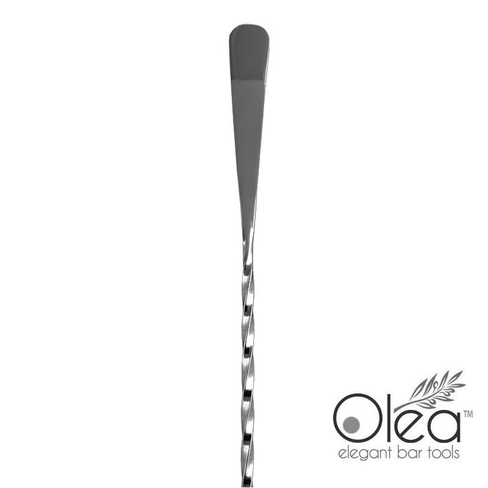 Olea™ Gunmetal Plated Bar Spoon - Bent Tip - 30cm Length