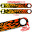 Kolorcoat™ 11" Long COLOSSAL™  Speed Bottle Opener – Flames – Orange / Black