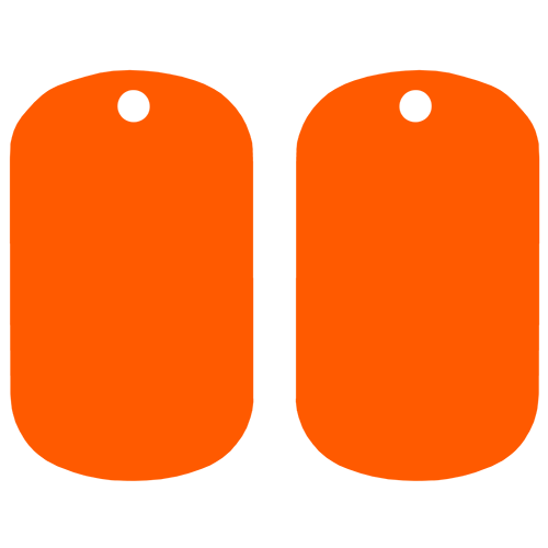 Kolorcoat™ Dog Tag - Orange