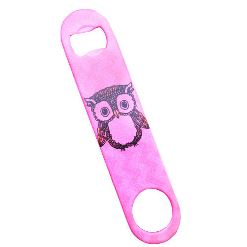"Mr. Owl" Neon Pink Glitter Kolorcoat™ Bar Tools