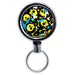 Mirrored Chrome Retractable Reel - Splattered Skulls