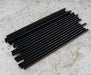 BarConic® "Eco-Friendly" Paper Straws - 7 3/4" Solid Black - Packs of 100