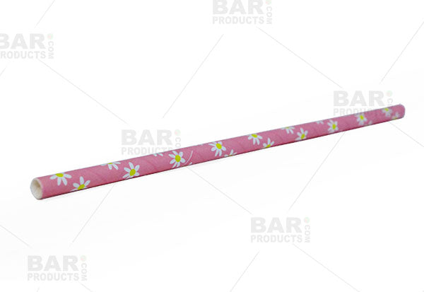 BarConic® Eco-Friendly Paper Straws - Daisy - 100 pack