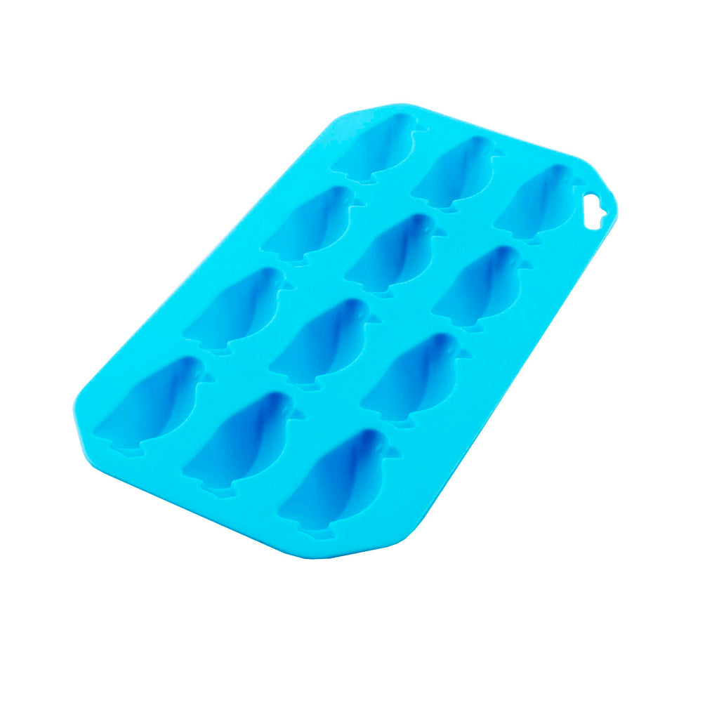 Lekue Penguin Shapes Silicone Ice Cube Tray, Blue