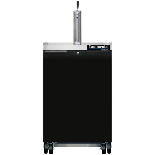 Continental Refrigerator KC24N Single Tap Kegerator Beer Dispenser - (1) 1/2 Keg Capacity