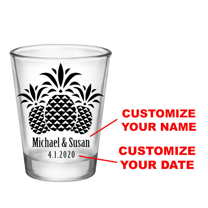 Customized frosted blue shot glass- 1.75 oz.