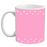Custom Coffee Mug - Pink Polka Dot - 11 ounce