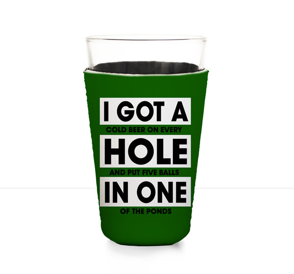 ADD YOUR NAME Pint Glass Cooler - Golf