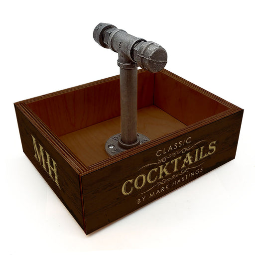 CUSTOM Box Caddy with Industrial Pipe - Classic Cocktail Design