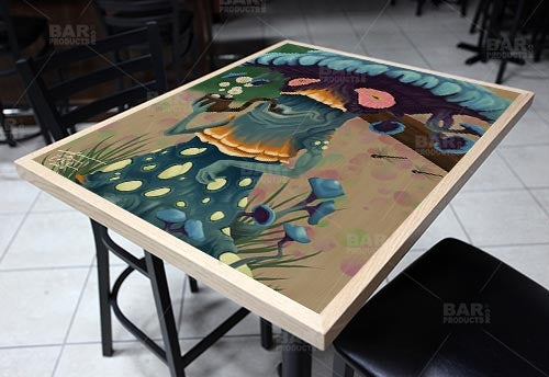 Pipe Mushroom 24" x 30" Wooden Table Top - Two Types Available