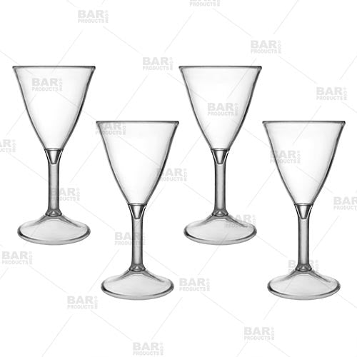 Plastic Martini Shot Glasses - 4 pack - Reusable