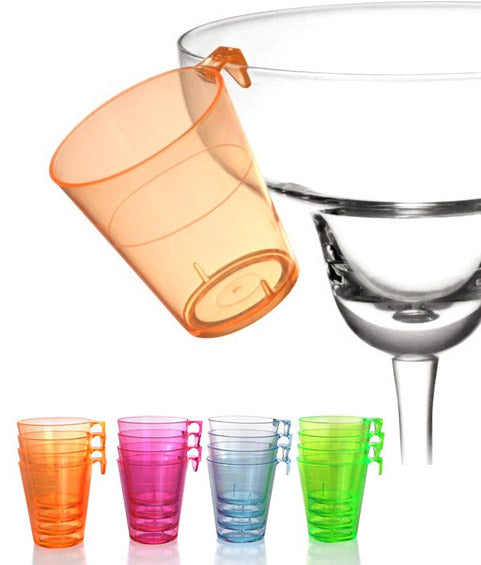 BarConic® 2oz Assorted Plastic Shot Glass with Hook — Bar Products