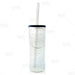 BarConic® Drinkware - Plastic Tiki Cup w/ Lid and Straw - 24 ounce Clear