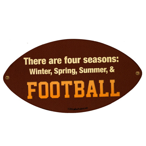 Four Seasons - Football Shaped Wall Plaque