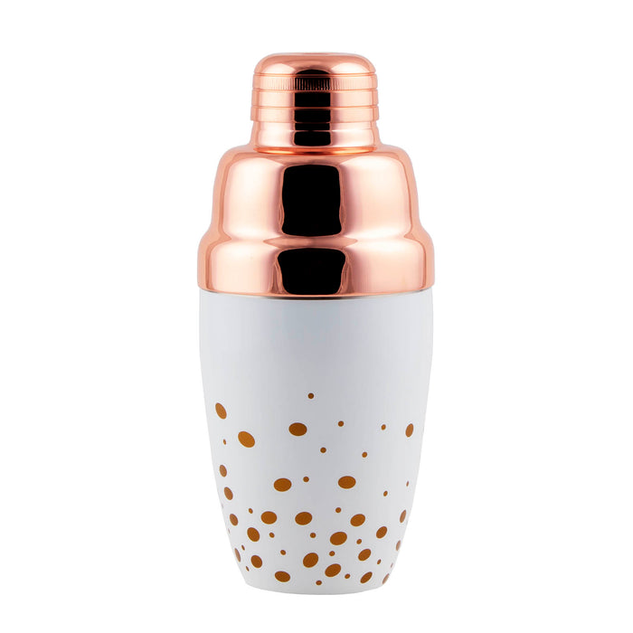 Premium 3 Piece Shaker Set - Polka Dot Design w/ Rose Gold Lid