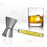 Jigger with Printed Handle Design - Gold Grunge - .75oz x 1.25oz