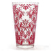 BarConic® Glassware - Mixing Glass - Pink Cocktail Themed Damask - 16 ounce